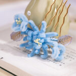 Hanfu Hair Comb Accessories Blue Ronghua Cheongsam Hairpiece