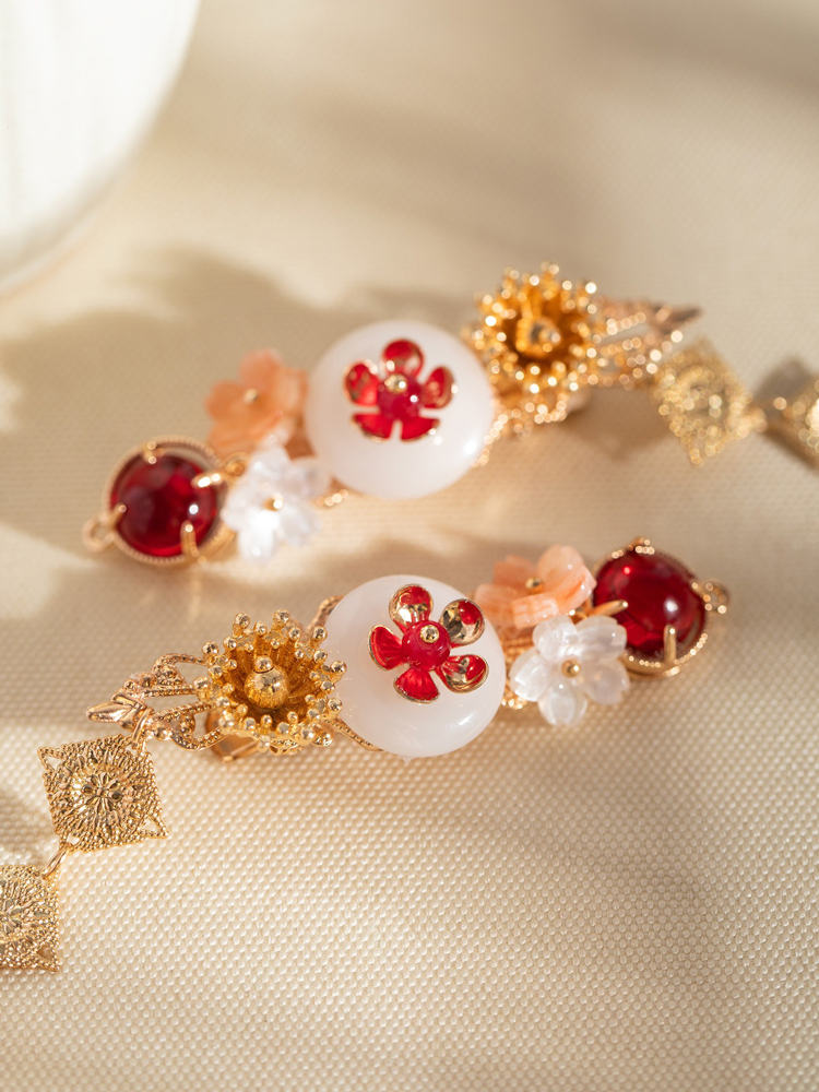 Hanfu New Year Children Hairpins Lantern-Shaped Cute Hair Ornaments