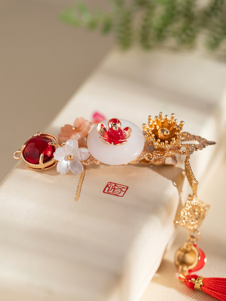 Hanfu New Year Children Hairpins Lantern-Shaped Cute Hair Ornaments