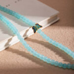 Light Blue Chinese-Style Necklace Cheongsam Accessory Hanfu Element Jewelry