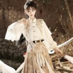 Martial Arts Hanfu Mamianqun Set with Han Elements for Spring
