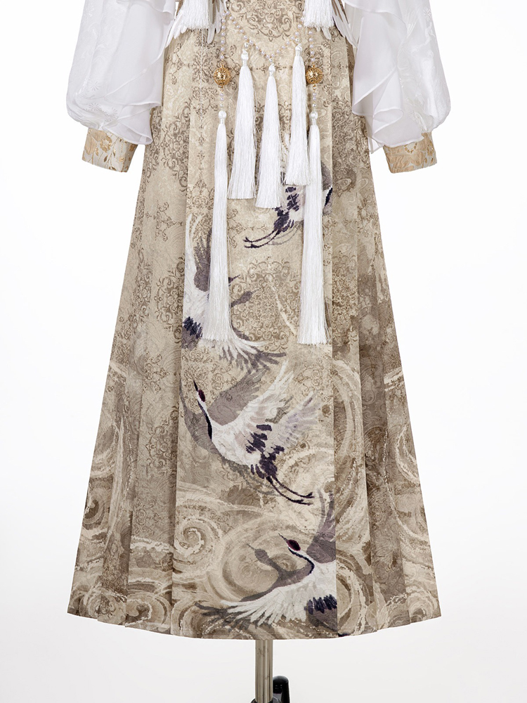 Martial Arts Hanfu Mamianqun Set with Han Elements for Spring