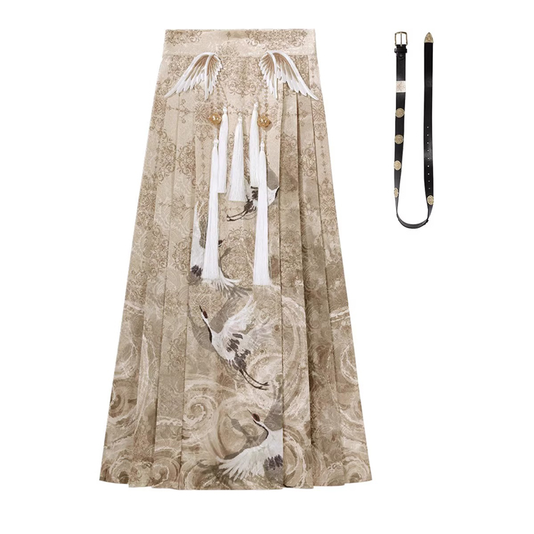 Martial Arts Hanfu Mamianqun Set with Han Elements for Spring