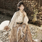 Martial Arts Hanfu Mamianqun Set with Han Elements for Spring