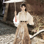 Martial Arts Hanfu Mamianqun Set with Han Elements for Spring