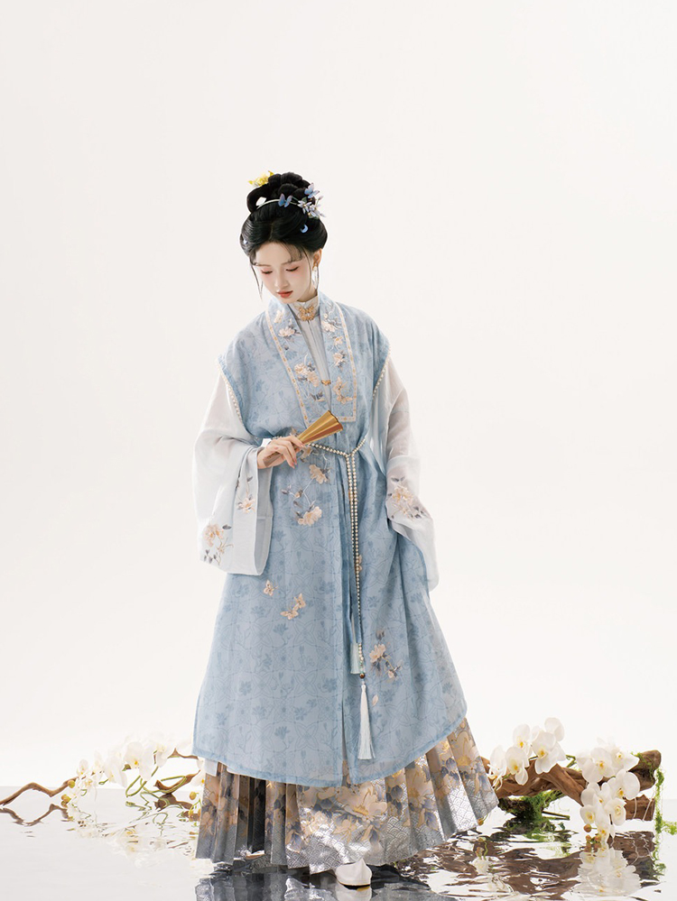 Ming Dynasty Hanfu Set Long Bijia Elegant Mamian Qun