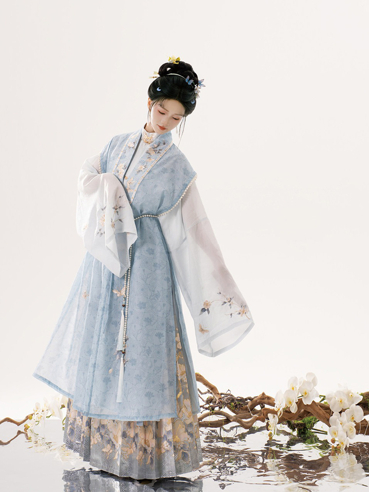 Ming Dynasty Hanfu Set Long Bijia Elegant Mamian Qun