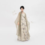 New Chinese-Style Floral Embroidered Cardigan Jacket with Modified Strapless Mress Set