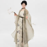 New Chinese-Style Floral Embroidered Cardigan Jacket with Modified Strapless Mress Set