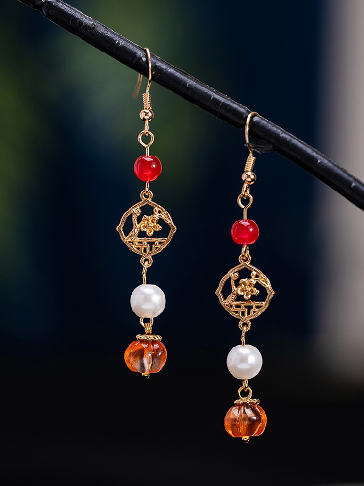 Traditional-Style Accessories Women's Fringe Earrings for Hanfu Outfits