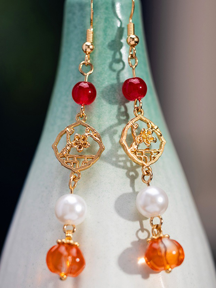 Traditional-Style Accessories Women's Fringe Earrings for Hanfu Outfits