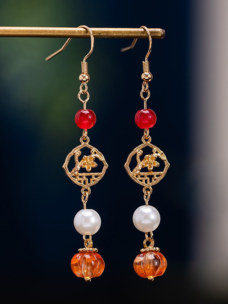 Traditional-Style Accessories Women's Fringe Earrings for Hanfu Outfits