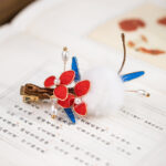 Traditional-Style Hair Accessories Winter Fuzzy Ball Hair Clips Handmade Velvet Hanfu Hair Ornaments