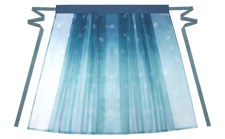 Women's Ming Dynasty Elegant Tencel Hanfu Mamian Skirt Set Dui Chuan Jiao