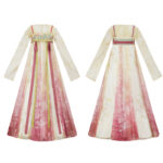 Women's Pink Qixiong Shanqun Tang Dynasty Embroidered Hanfu Duijin Shirt