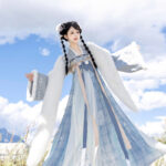 Women's Tang Dynasty Hanfu Winter Thickened Qixiong Shanqun with Shawl