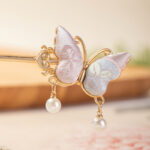 Butterfly Hairpin Handmade Hanfu Hair Accessory Intangible Cultural Heritage Element Headpiece
