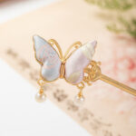 Butterfly Hairpin Handmade Hanfu Hair Accessory Intangible Cultural Heritage Element Headpiece