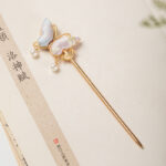 Butterfly Hairpin Handmade Hanfu Hair Accessory Intangible Cultural Heritage Element Headpiece