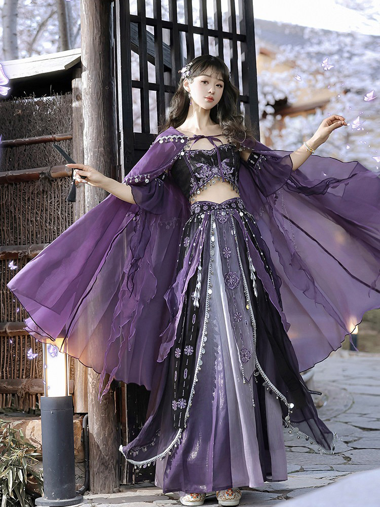 Classic Ladies Hanfu Tianzhu Princess Exotic Style Cosplay Attire