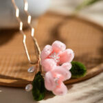 Fuzzy Hair Accessories for Winter Pink Hanfu Outfits