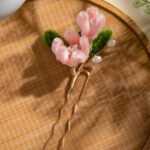 Fuzzy Hair Accessories for Winter Pink Hanfu Outfits