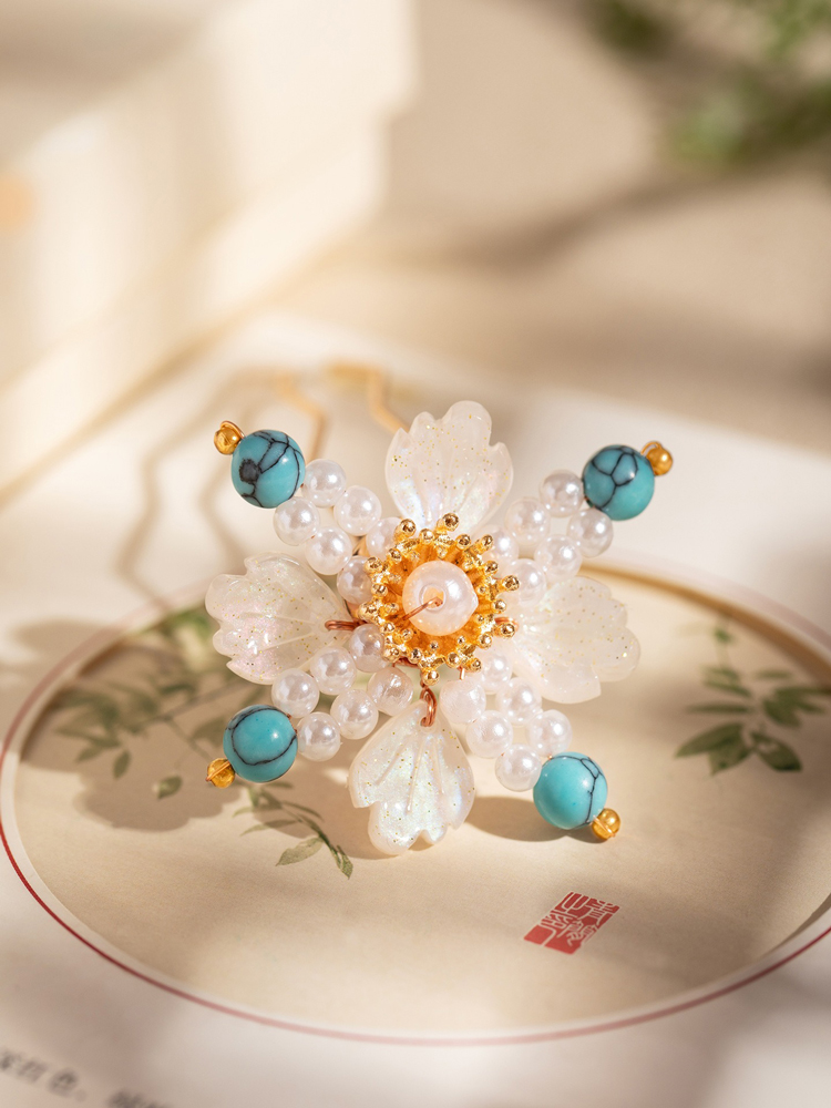 Hanfu Floral Hairpin New Chinese-Style Vintage Hair Accessory