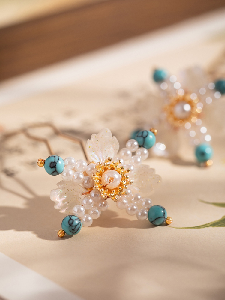 Hanfu Floral Hairpin New Chinese-Style Vintage Hair Accessory