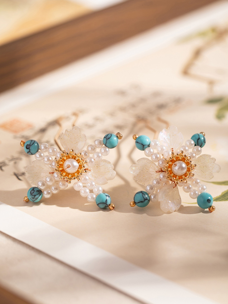 Hanfu Floral Hairpin New Chinese-Style Vintage Hair Accessory