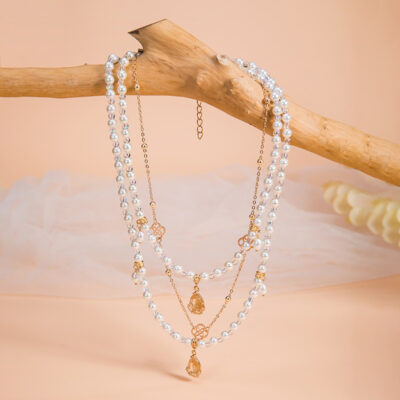 Hanfu Necklace Multi-Layer Yingluo Vintage Ming Dynasty Style Han Element Accessories