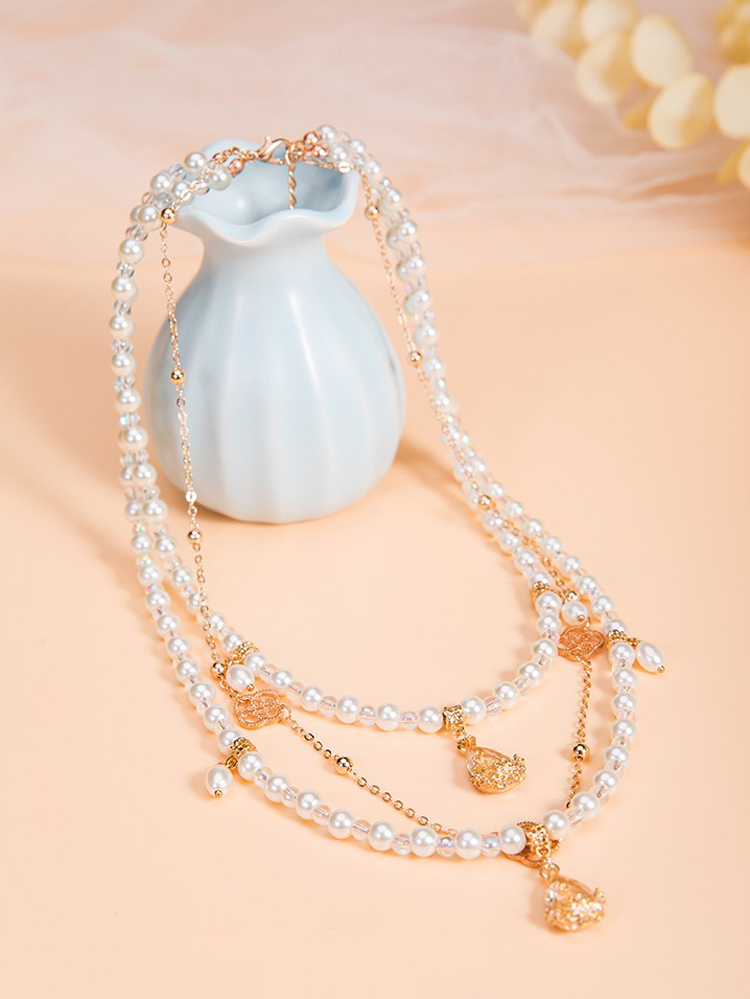 Hanfu Necklace Multi-Layer Yingluo Vintage Ming Dynasty Style Han Element Accessories