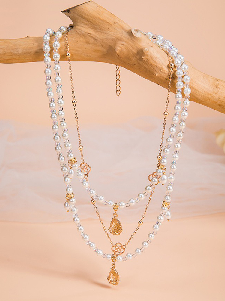 Hanfu Necklace Multi-Layer Yingluo Vintage Ming Dynasty Style Han Element Accessories