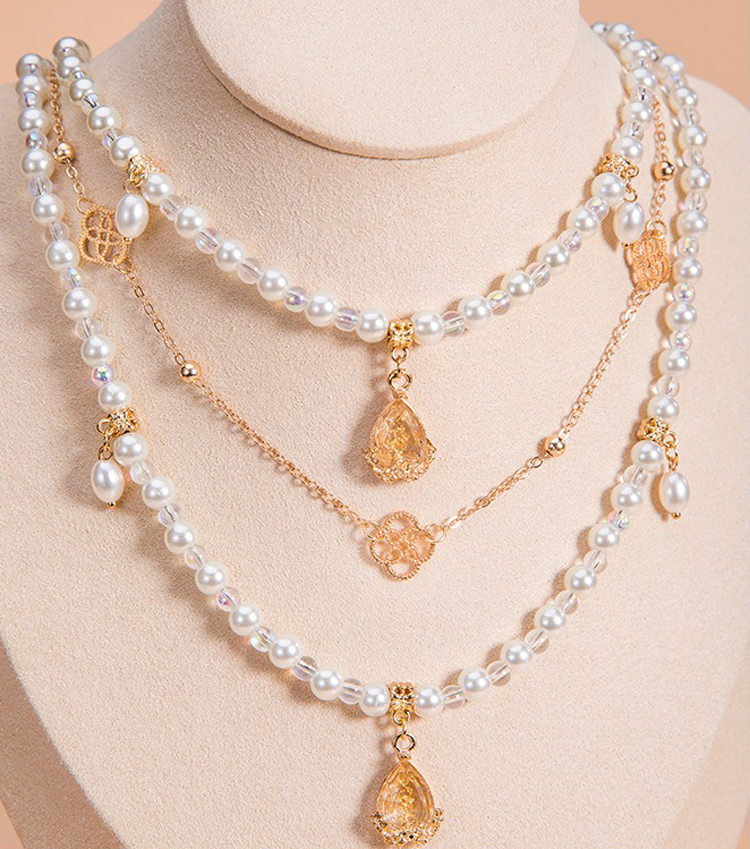 Hanfu Necklace Multi-Layer Yingluo Vintage Ming Dynasty Style Han Element Accessories