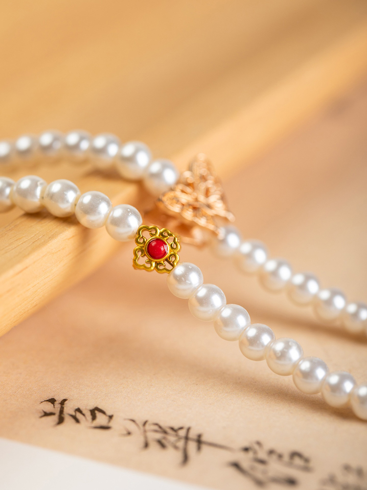 Hanfu Necklace with Horse Element Pendant Intangible Cultural Heritage Cheongsam Ornament