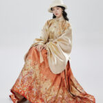 Ming Dynasty Hanfu Stand Collar Pipa Sleeves Shirt Mamian Skirt Elegant Ensemble