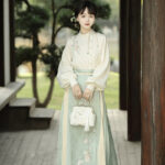 Spring Women Hanfu New Chinese Style Daily Hanfu Set with Mamian Qun