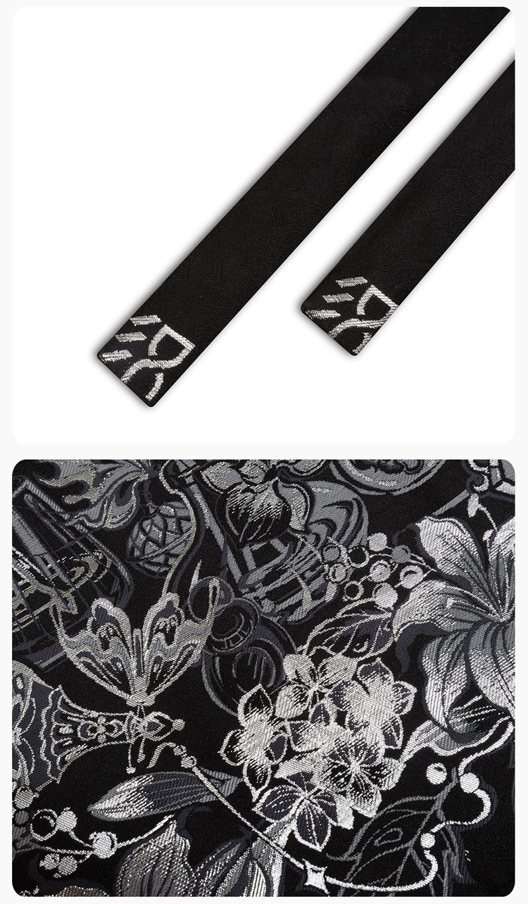 Spring Women Hanfu Set Duijin Jacket Black Mamian Skirt Elegant Style