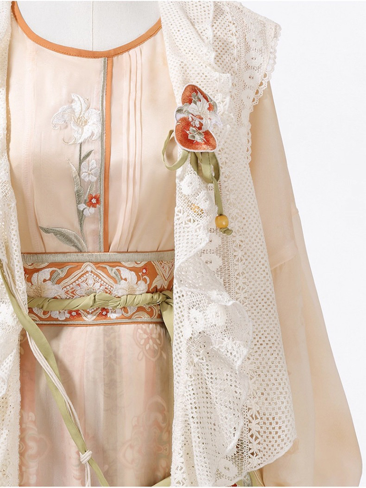 Spring Women Hanfu Set Song Dynasty Style Cute Vest Set 