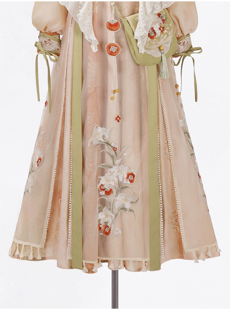 Spring Women Hanfu Set Song Dynasty Style Cute Vest Set 