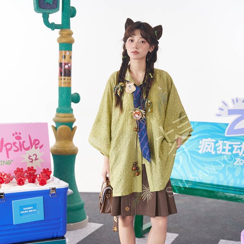 Summer-Women-Casual-Hanfu-Set-Short-Style-Mamian-Qun-1 Summer Women Casual Hanfu Set Short Style Mamian Qun