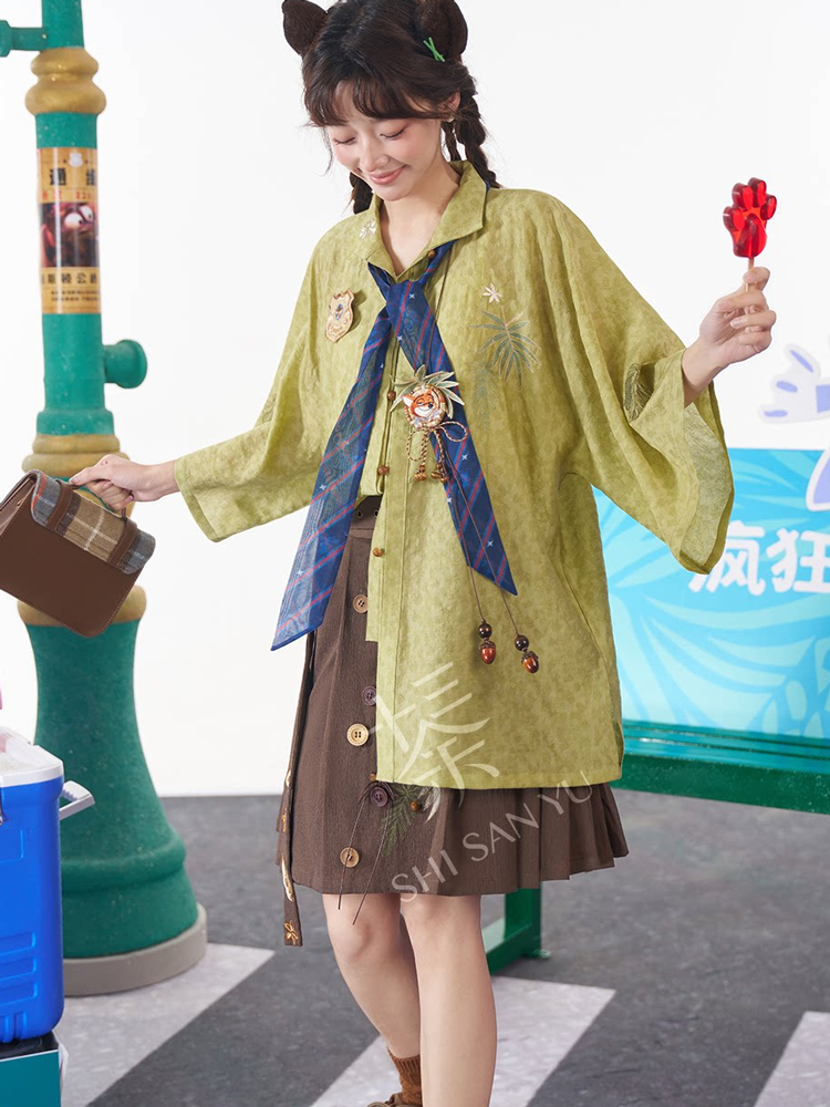 Summer Women Casual Hanfu Set Short Style Mamian Qun