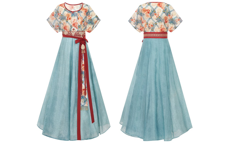 Tang Dynasty Style Women Hanfu Set in Tencel Fabric for Casual Daily Wear