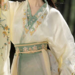 Wei-Jin Style Women Hanfu Set in Beige Qiyao Ruqun for Spring