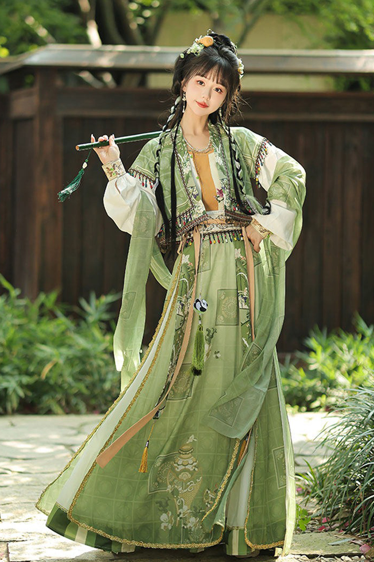 Women Hanfu-inspired Dress Ensemble Exotic-Style Clothing for Spring