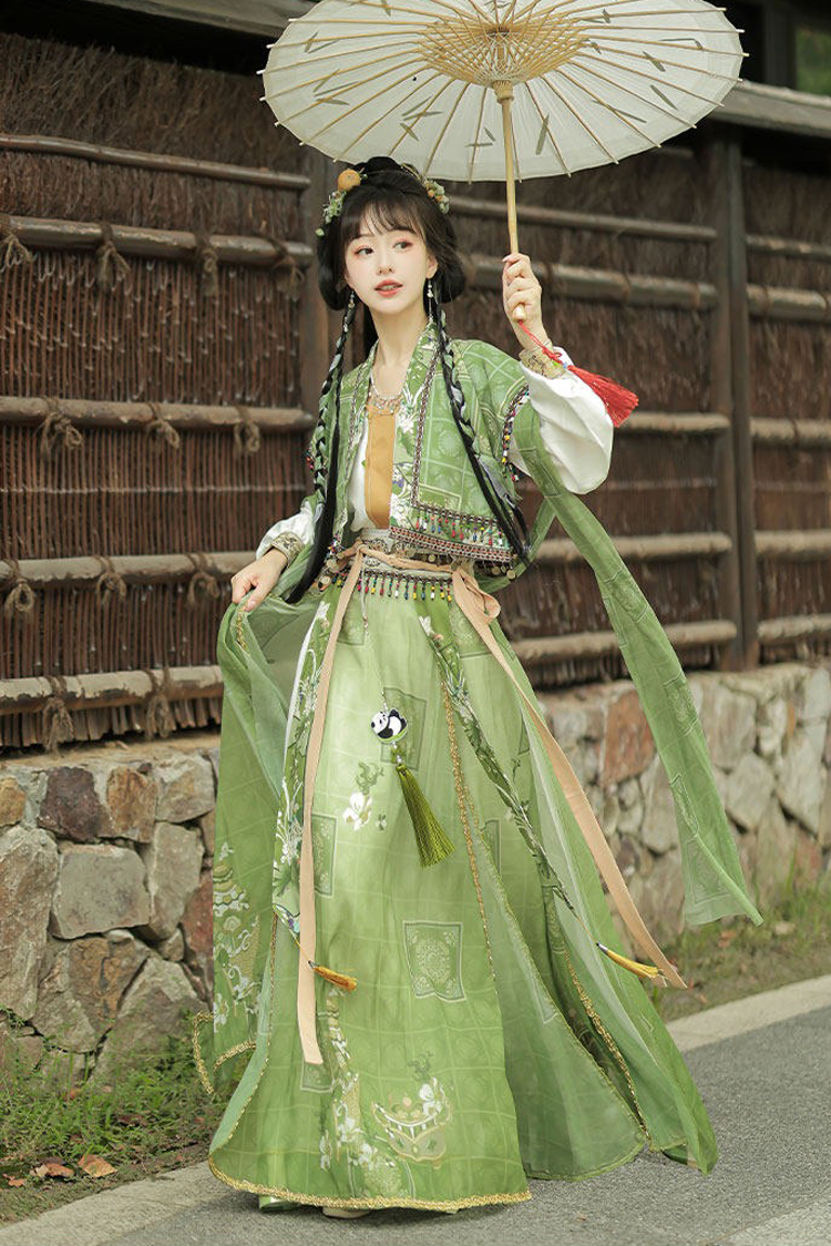 Women Hanfu-inspired Dress Ensemble Exotic-Style Clothing for Spring