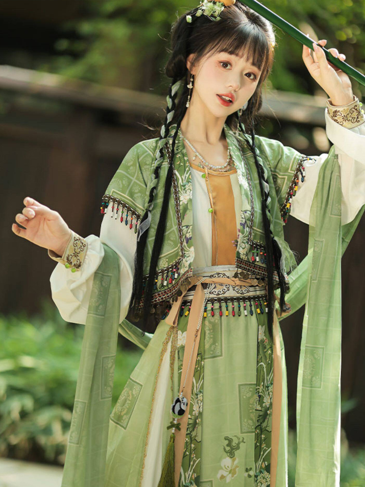 Women Hanfu-inspired Dress Ensemble Exotic-Style Clothing for Spring