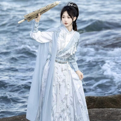 Women Martial Arts Set Flowing Knight Ming Dynasty M amian Qun Set