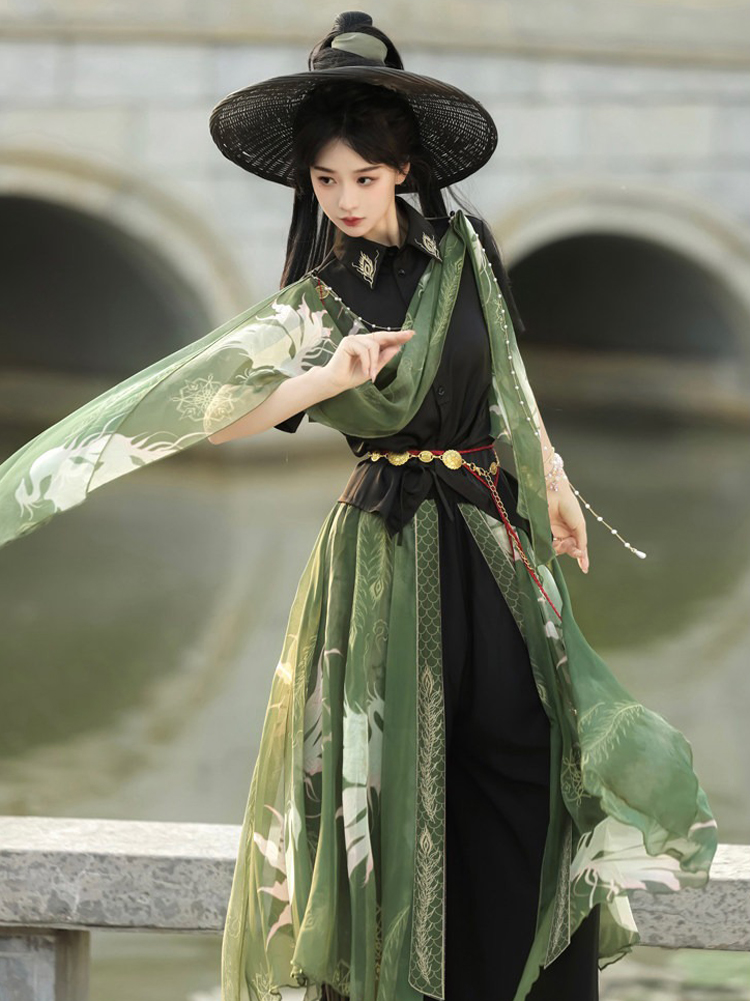 Wuxia Women Hanfu Set Stylish Lantern Pants Ancient Costume Attire