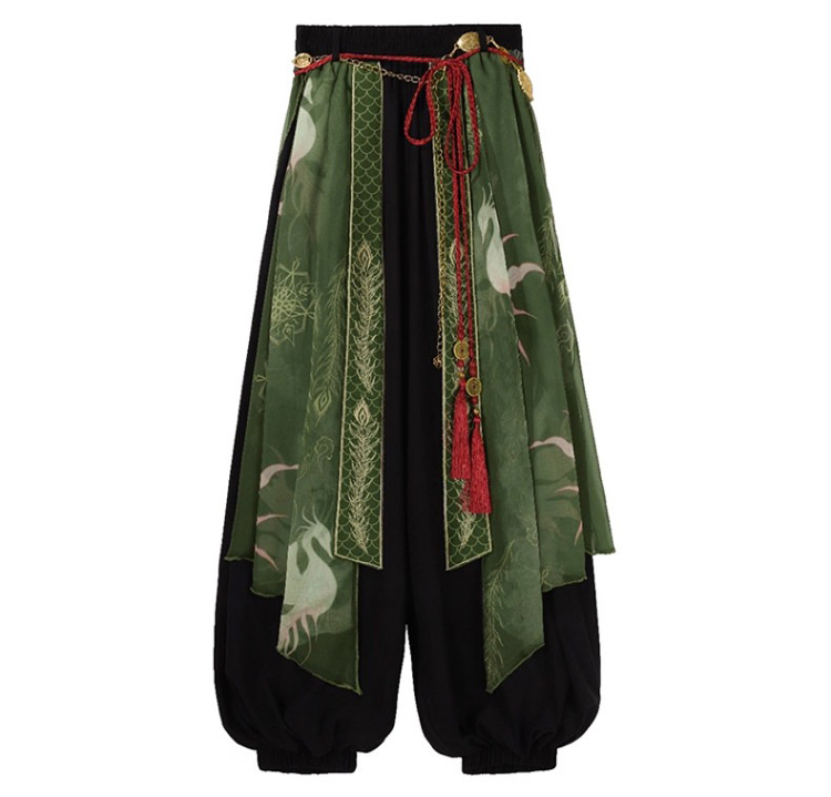 Wuxia Women Hanfu Set Stylish Lantern Pants Ancient Costume Attire