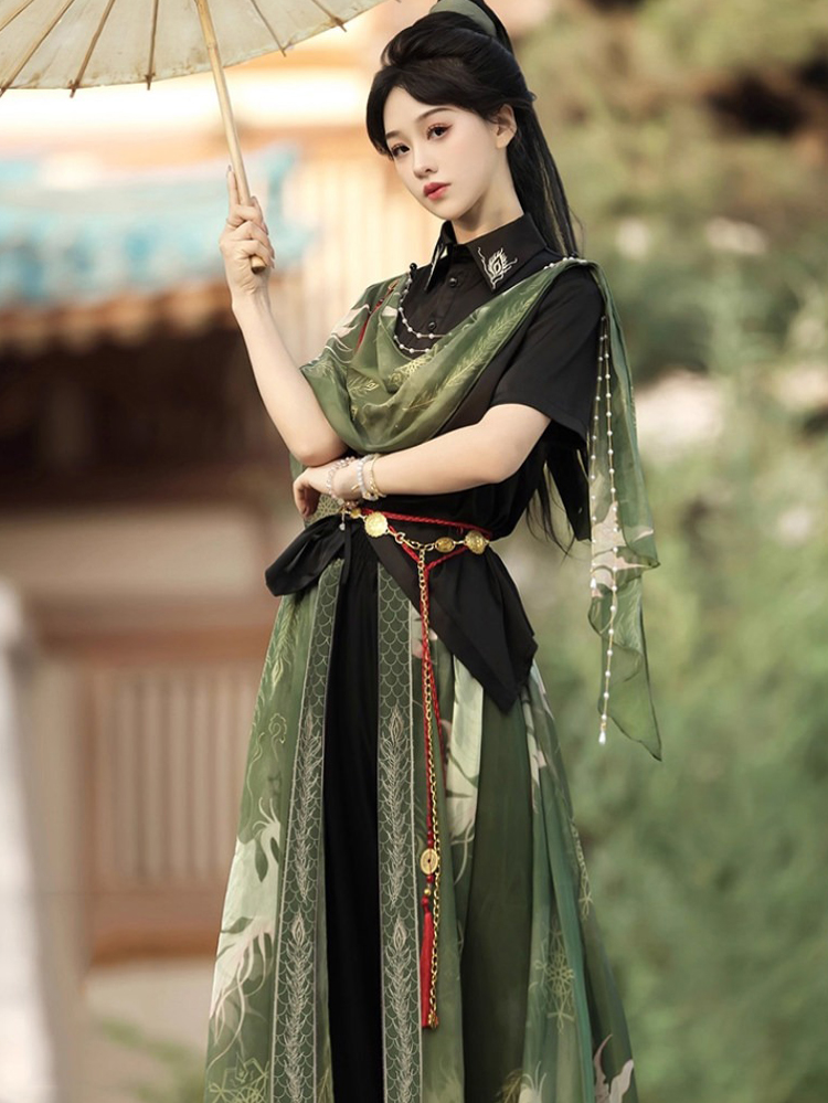Wuxia Women Hanfu Set Stylish Lantern Pants Ancient Costume Attire